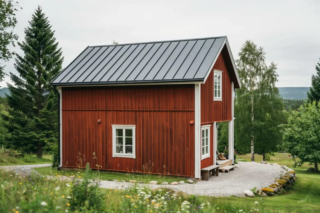 renovering av pl ttak p fritidshus i leksand