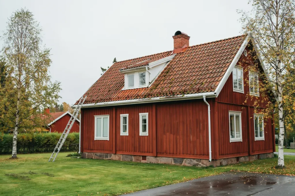 september p taket f rbered huset f r h stens regn och bl st innan problemen b rjar